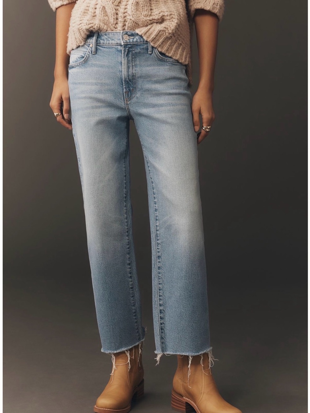 7 for all mankind Light Blue kick crop Straight-Leg Women’s Jeans